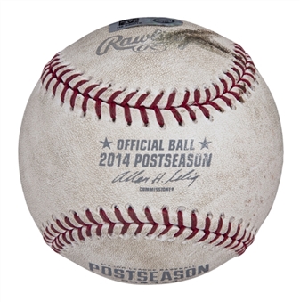 2014 St. Louis Cardinals At San Francisco Giants Game Used OML Selig Postseason Baseball Used on 10/14/2014 - NLCS Game 3 (MLB Authenticated)